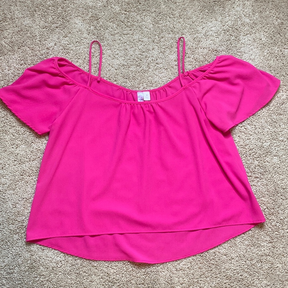 Cute Flowy Hot Pink Top